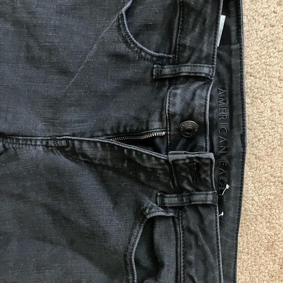 American Eagle Size 4 Long Next Level Stretch Hi-Rise Black Jeans - Picture 3 of 4